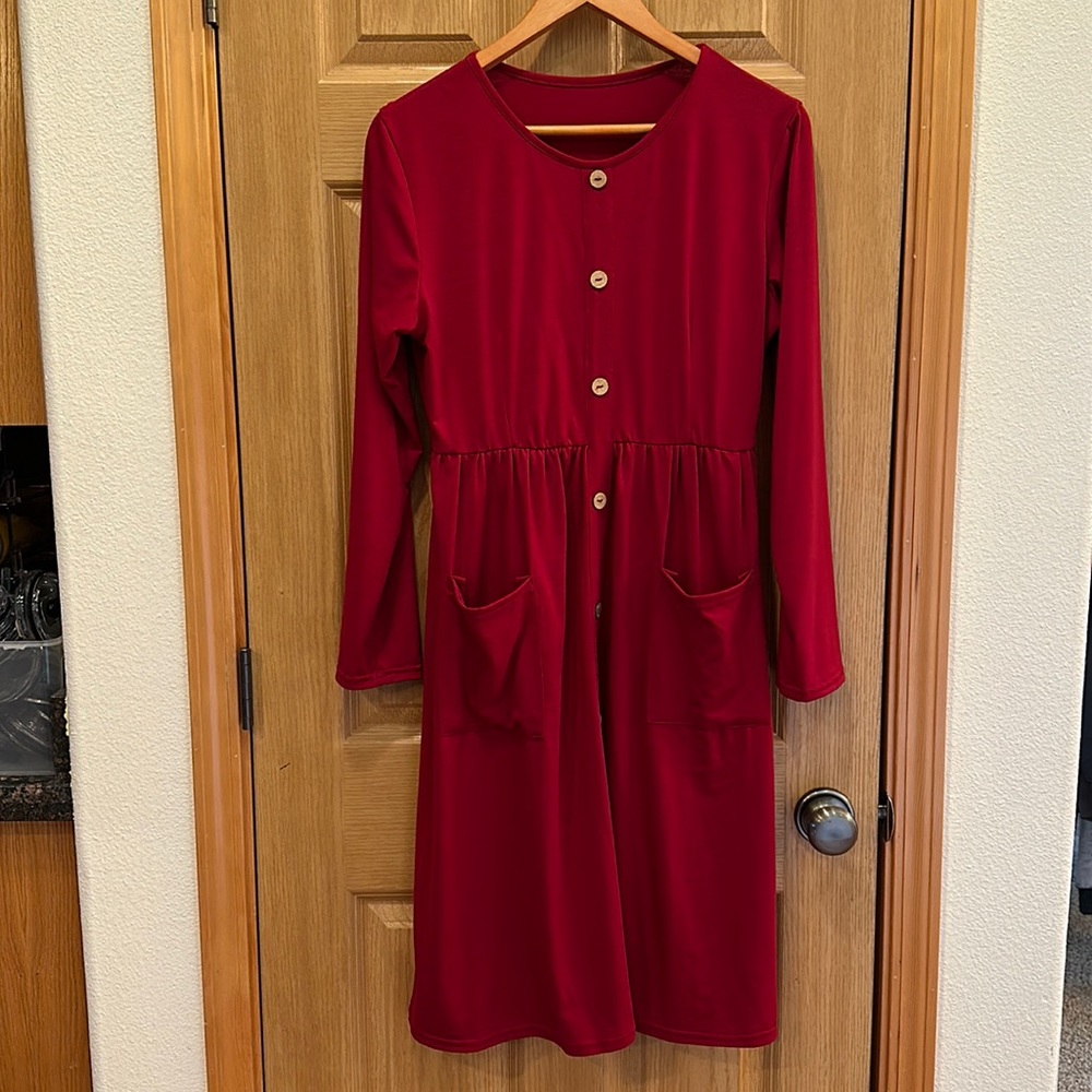 Red comfy dress